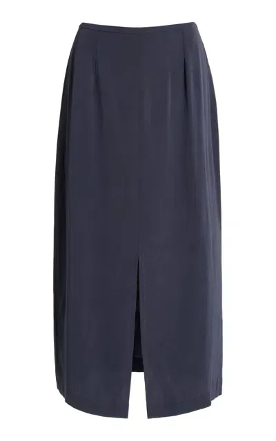 The Frankie Shop Judy Crepe Midi Skirt In Grey