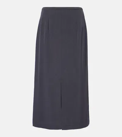 The Frankie Shop Judy Midi Skirt In Grey