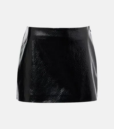 The Frankie Shop Mary Faux Leather Miniskirt In Black