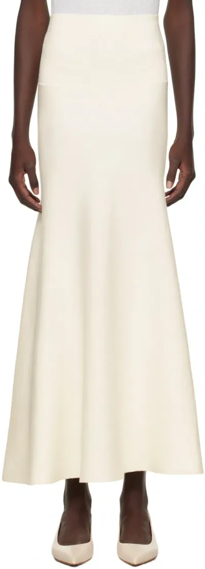 The Frankie Shop Off-white Gabrielle Midi Skirt In Off White