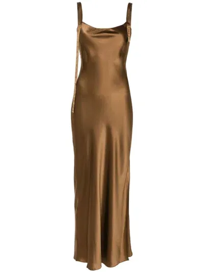 The Garment Tan Catania String Maxi Dress In Bronze