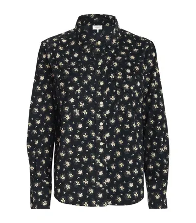 The Great Cotton Floral The Howdy Shirt In Black