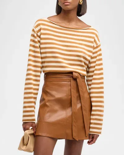 The Great The Sailor Sweater In Camel Stripe Cmlst