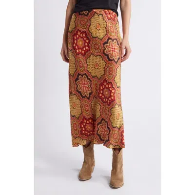 The Great . The Seabank Patchwork Print Midi Skirt