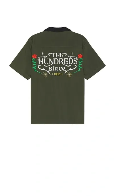 The Hundreds Giles Short Sleeve Woven Shirt In 밀리터리 그린