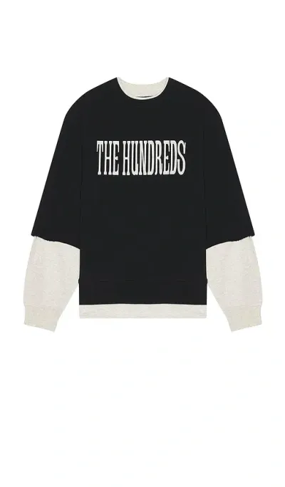 The Hundreds Layer Crewneck Sweatshirt In Black