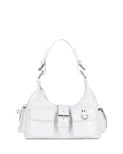 The Kooples Black Leather Amelia Bag In White