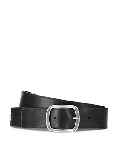 The Kooples Black Leather Buckle Belt