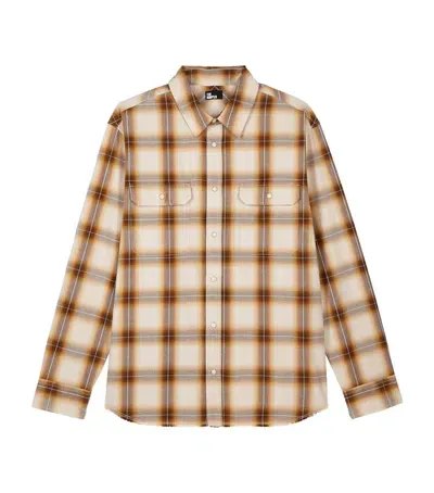 The Kooples Cotton Check Shirt In Brown