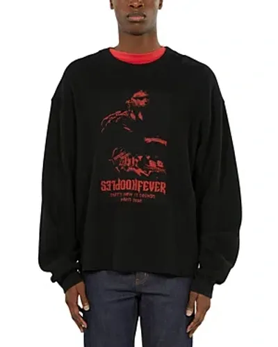 The Kooples Fever Serigraphy Sweatshirt In Black Washed