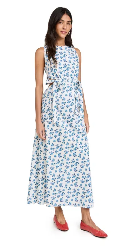 The Lulo Project Begonia Dress Denim Flowers