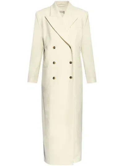 The Mannei Goteborg Double-breasted Coat In Neutrals