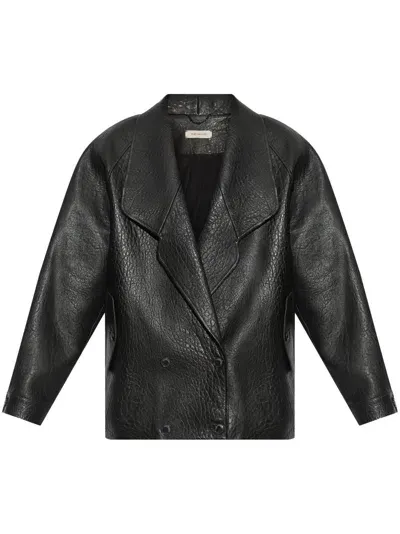 The Mannei Tahlee Leather Jacket In Black