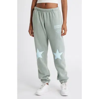 The Mayfair Group Embrace Change Sweatpants In Blue