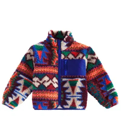 The New Society Kids' Everest Printed Wool-blend Jacket In Multicoloured