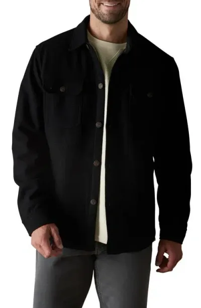 The Normal Brand Brisghtside Flannel Lined Workwear Jacket In Black