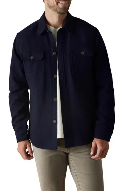 The Normal Brand Brisghtside Flannel Lined Workwear Jacket In Navy