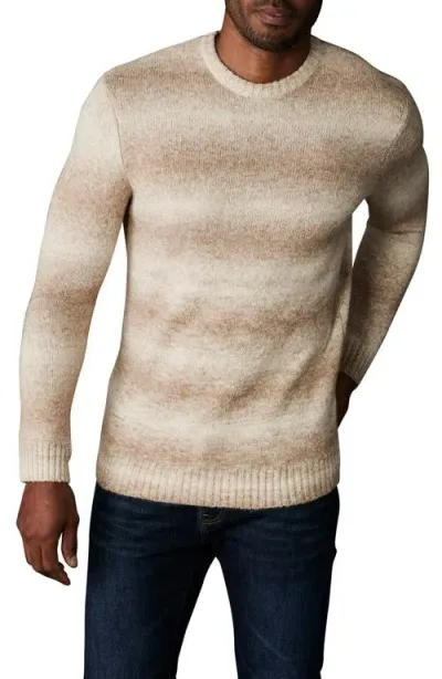 The Normal Brand Ombré Stripe Crewneck Sweater In Tan