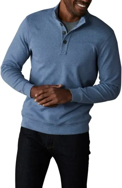 The Normal Brand Puremeso Mock Neck Top In Slate Blue