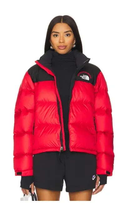 The North Face 1996 Retro Nuptse Jacket In Tnf Red & Tnf Black