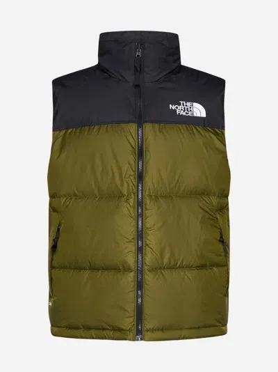 The North Face 1996 Retro Nuptse Gilet In Olive,black