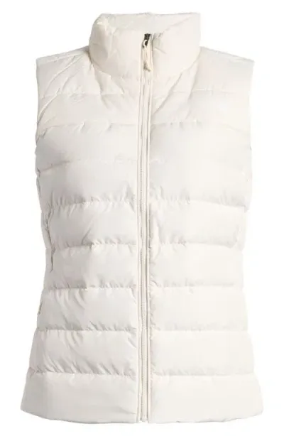 The North Face Aconagua 3 Puffer Vest In White Dune