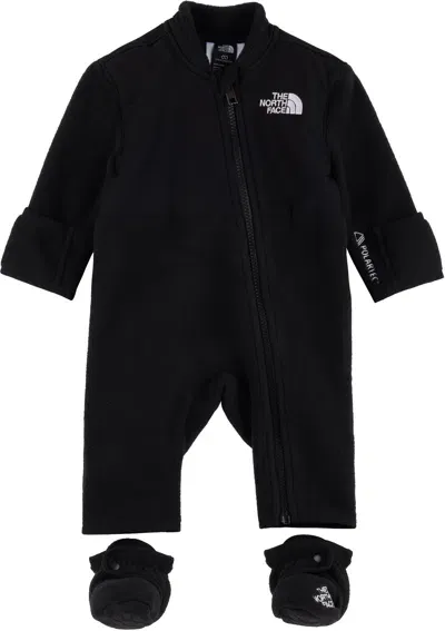 The North Face Baby Black Denali Jumpsuit & Pre-walkers Set In Jk3 Tnf Black