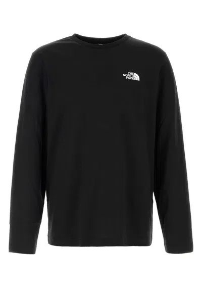 The North Face Black Wander Long Sleeve T-shirt In Nero