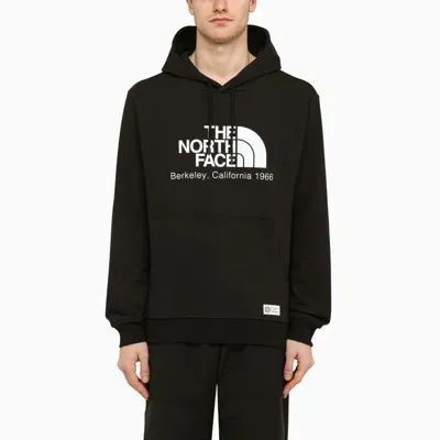 The North Face Black Cotton Hoodie With Logo