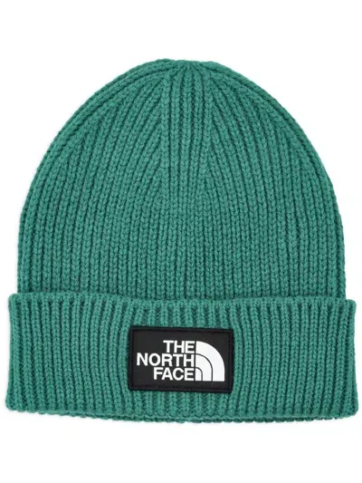 The North Face Box-logo Cuffed Beanie In Green