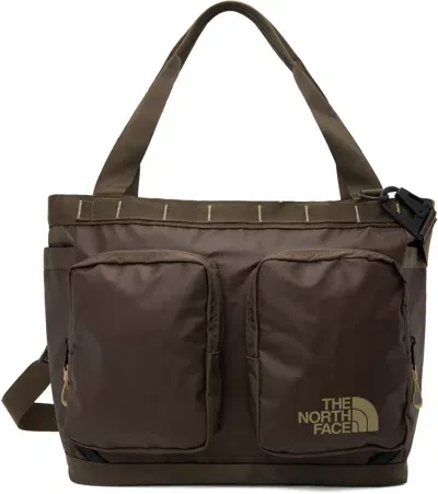 The North Face Brown Base Camp Voyager Tote In Brwn/khaki Stn 9is