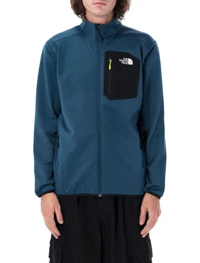 The North Face Crest Full-zip Fleece In Petroleum Blue