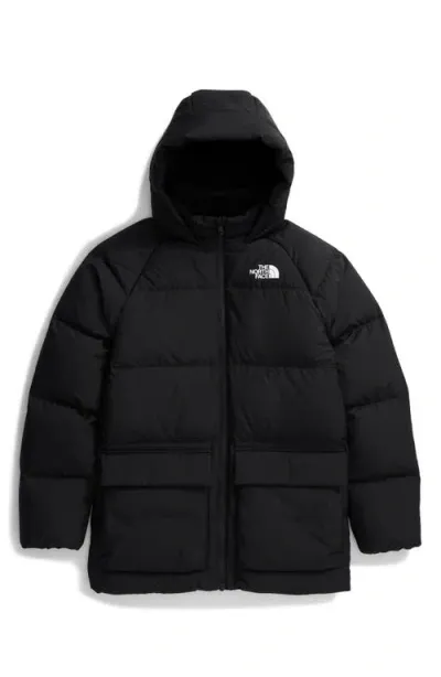 The North Face Kids' North Down Fleece Lined Short Parka In Tnf Black