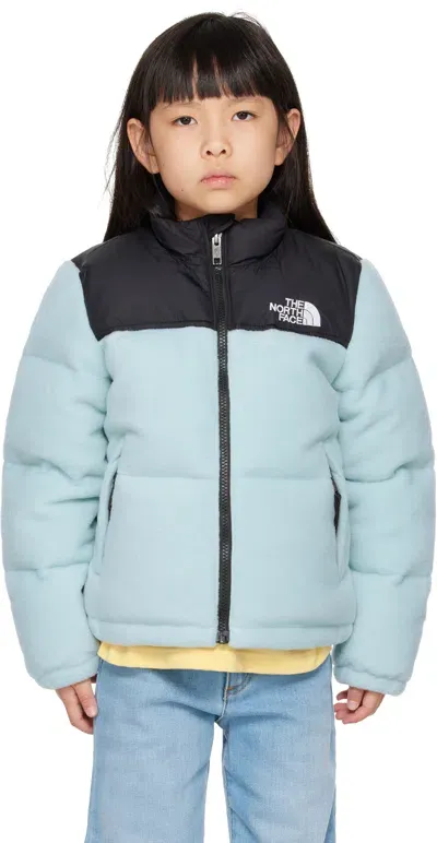 The North Face Little Kids Blue 1996 Retro Nuptse Down Jacket In 1oc Muted Pine