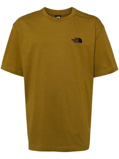 The North Face Logo-embroidered Cotton T-shirt In Neutrals