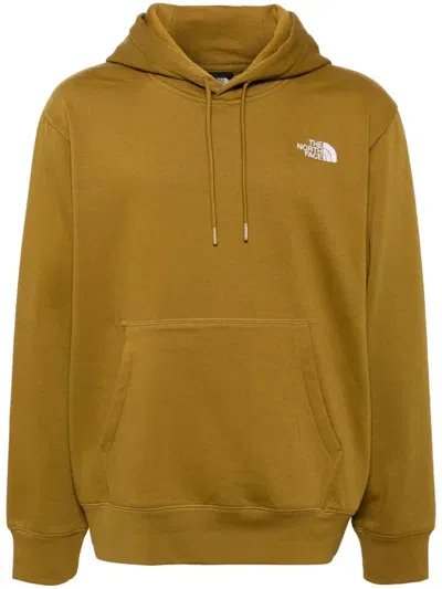 The North Face Logo-embroidered Drawstring Hoodie In Neutrals