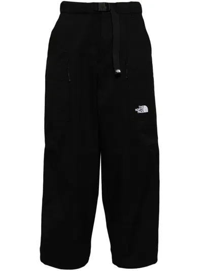 The North Face Logo-embroidered Trousers In Black