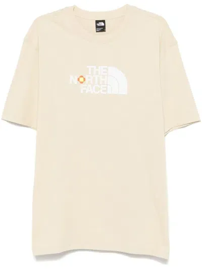 The North Face Logo-print T-shirt In Neutrals