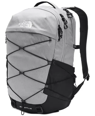 The North Face Men's Borealis Backpack In Meld Grey Dark Heather,tnf Black-npf