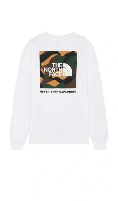 The North Face Men's Longsleeve Box Nse T-shirt In Tnf White