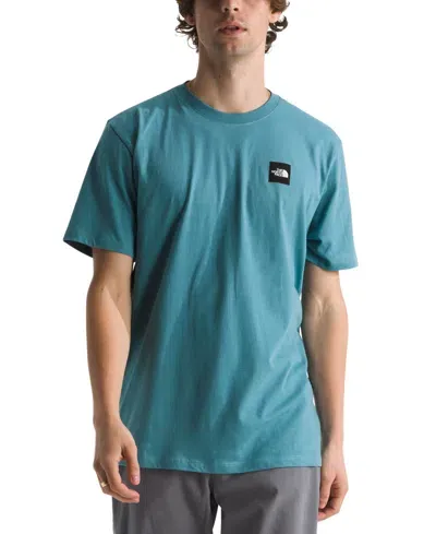 The North Face Men's S/s Box Logo Tee In Algae Blue