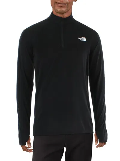 The North Face Mens Logo Polyester Pullover Top In Black