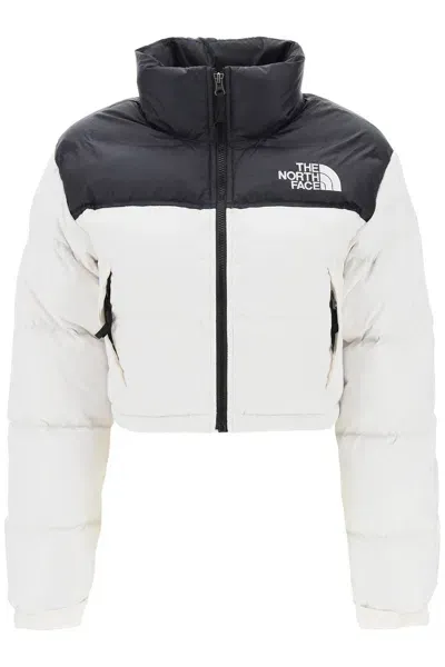 The North Face 'nuptse' Cropped Down Jacket In White