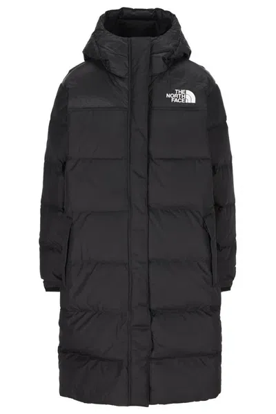 The North Face Nuptse Hooded Parka In Black