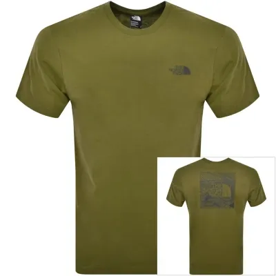 The North Face Redbox Celebration T Shirt Green