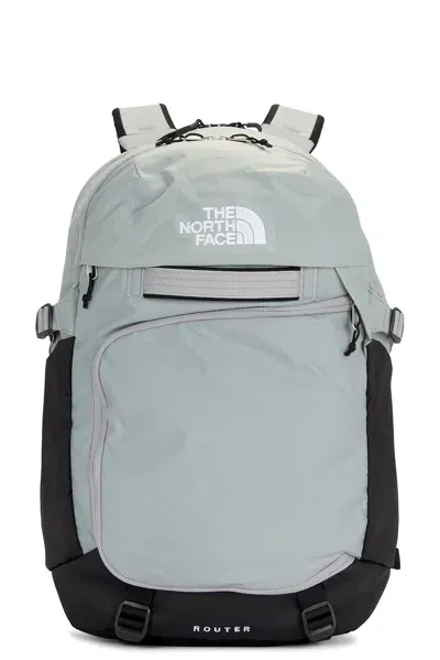 The North Face Router Backpack In Meld Grey & Tnf Black