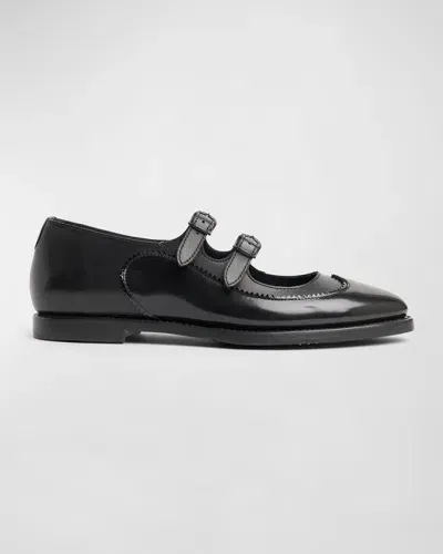 The Office Of Angela Scott Miss Margo Mary Jane Ballerina Flats In Black