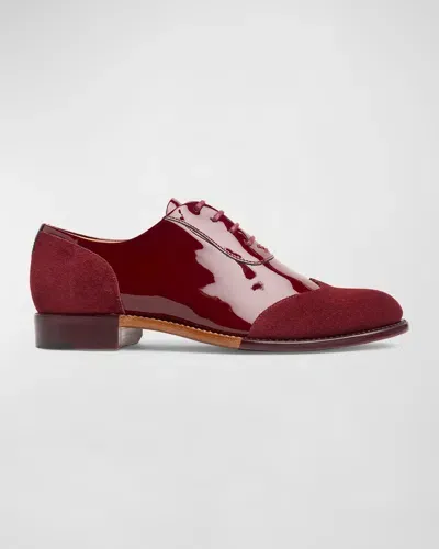 The Office Of Angela Scott Mr. Evans Wing-tip Oxfords In Ruby