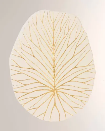 The Phillips Collection Rivulet Gold Leaf Wall Tile In Whitegold