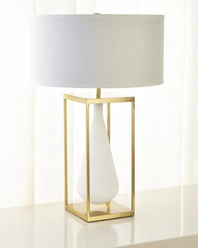 The Phillips Collection Tear Drop Table Lamp In White/gold